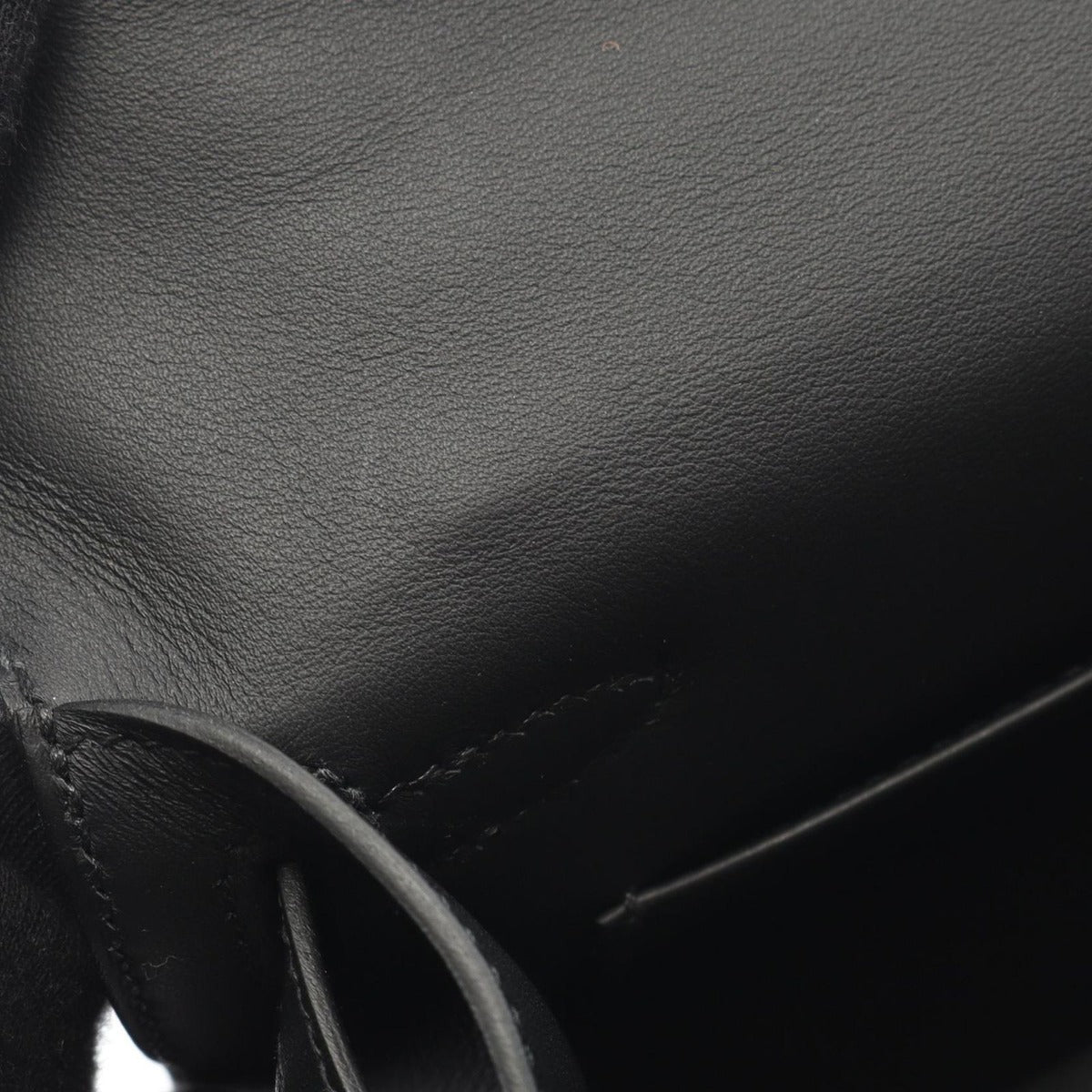 Hermes Handbag Pochette Kelly Mini Black Leather — view 6