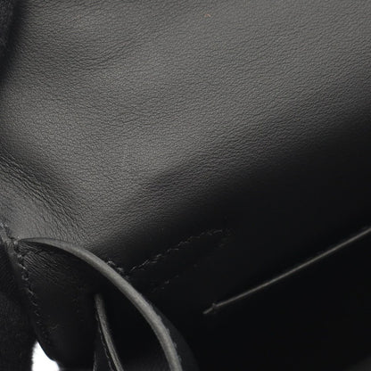 Hermes Handbag Pochette Kelly Mini Black Leather — view 6