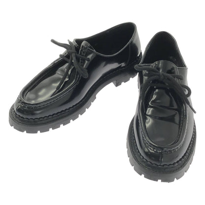 Saint Laurent Patent Leather Lace Up Shoes 40 Black