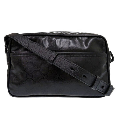 Gucci GG Crystal Leather Black Shoulder Bag 0458