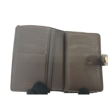 Louis Vuitton Damier Portefeuille Viennois Clasp Bifold Wallet N61674 Brown