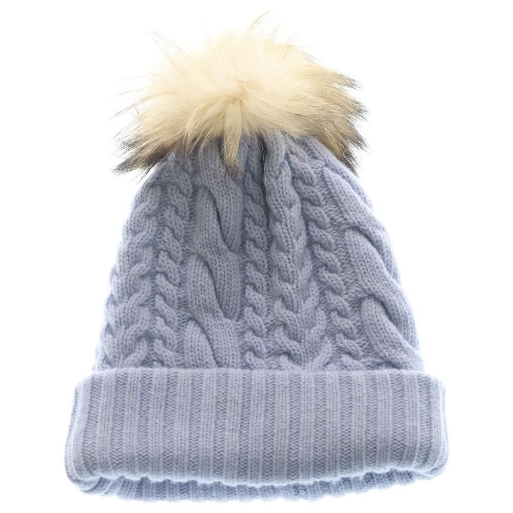 Miu Miu Wool Knit Beanie Hat Purple