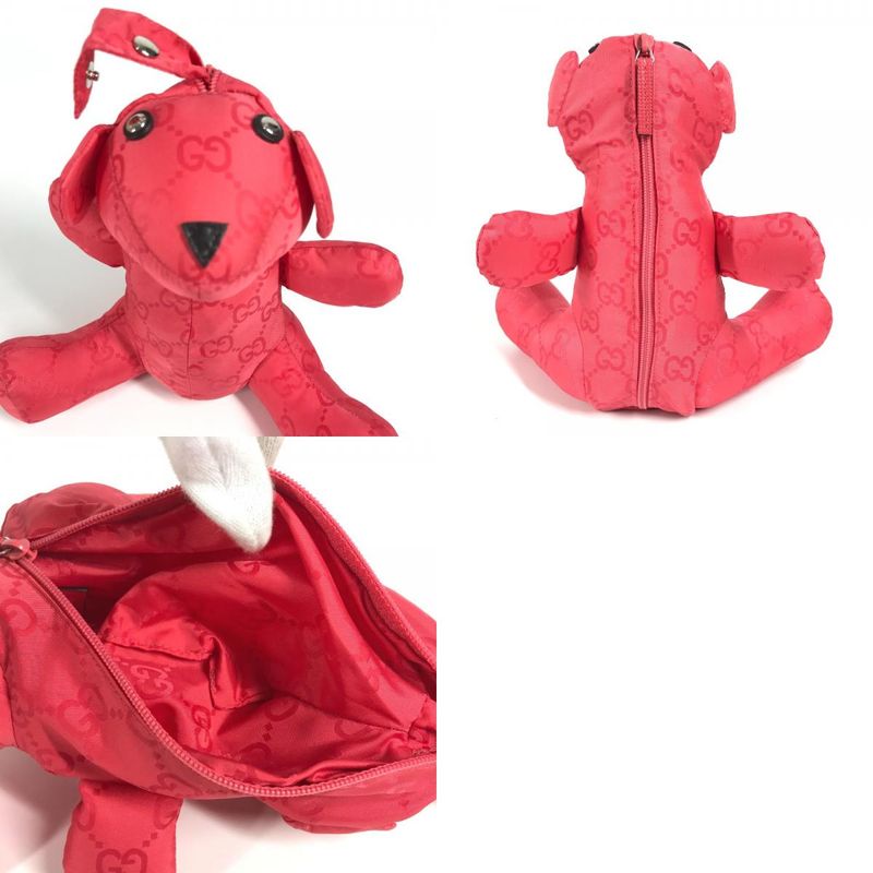Gucci Shoulder Bag Teddy Bear Eco Bag 223669 Nylon Red