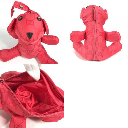 Gucci Shoulder Bag Teddy Bear Eco Bag 223669 Nylon Red