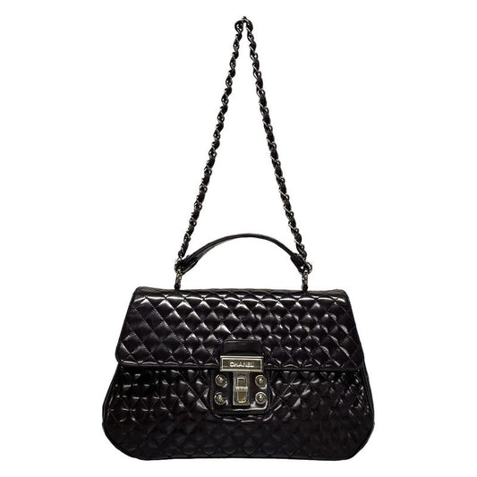 Chanel Shoulder Bag Matelasse Dark Purple Chain Shoulder / Silver Hardware