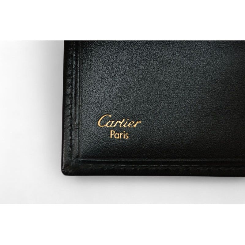 Cartier Key Case Holder Pasha Calf Leather Black Gold Hardware — view 5