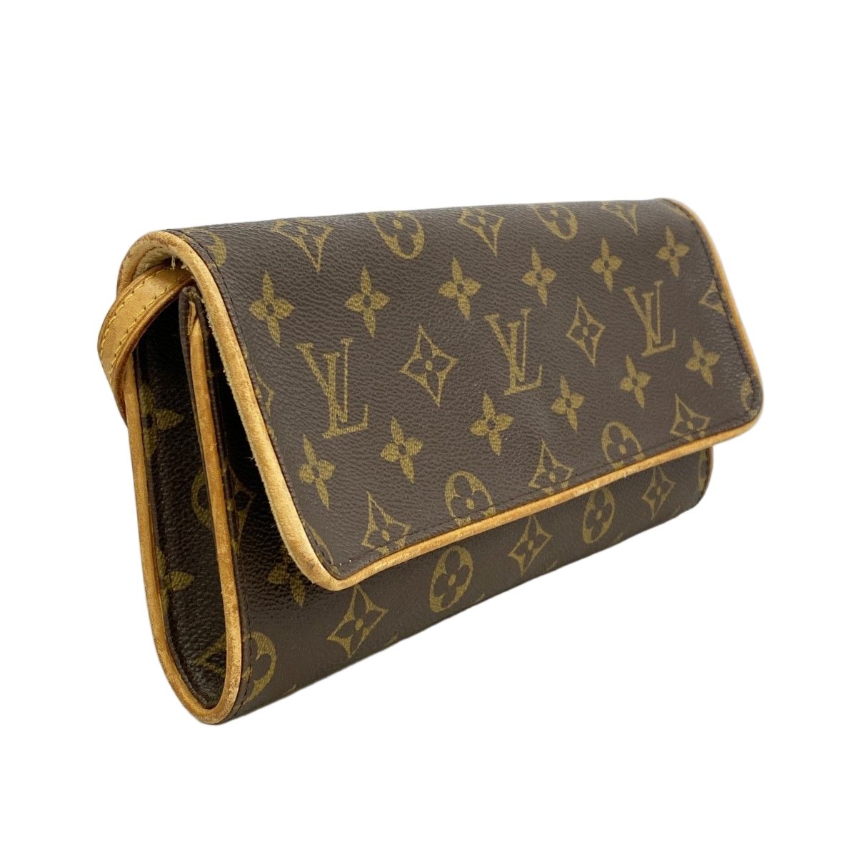 Louis Vuitton Shoulder Bag Monogram Pochette Twin GM Brown — view 2