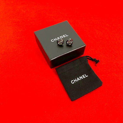 Chanel Plastic Rhinestone Earrings Accessori
