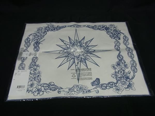 Christian Dior Rêve D'infini Linen Tablecloth Tableware Ivory And Blue Bi9424