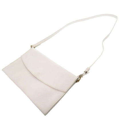 Hermes Vaugo River White Gold Hardware 00K Engraved Vintage Shoulder Bag White