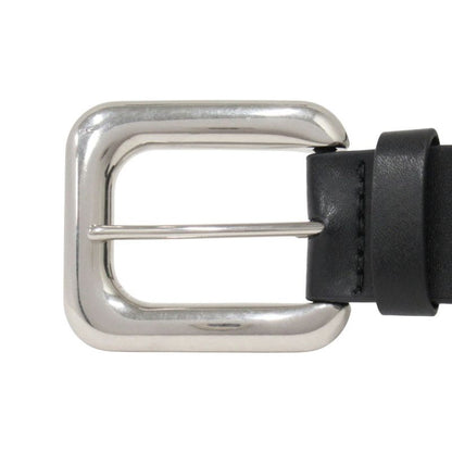 Bottega Veneta Leather Belt Square Buckle Size L Black Mens Used