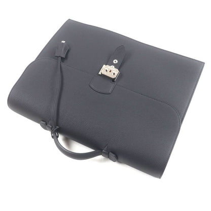 Hermes Sac A Depeches 38 Togo Silver Hardware Leather Briefcase Black With K