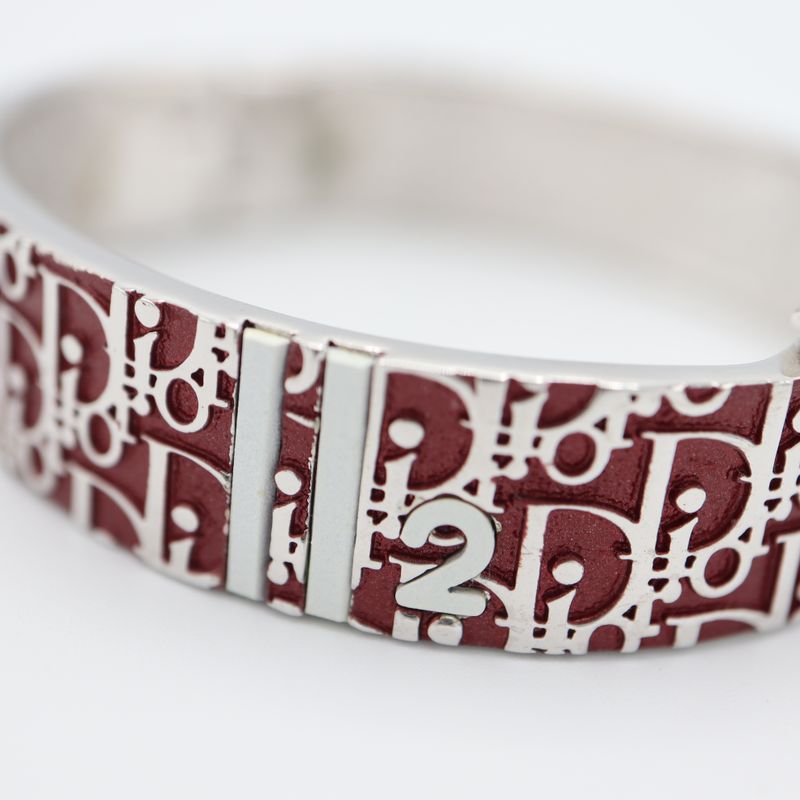Christian DIOR Bangle Trotter Bracelet Accessory Women's Red H1481
