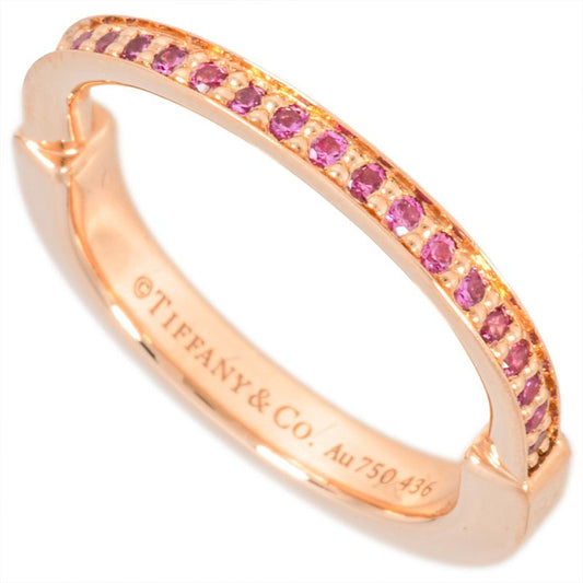 Tiffany & Co Tiffany & Co Lock Small Ring Pink Sapphire Approx 11 18K Pink Gold