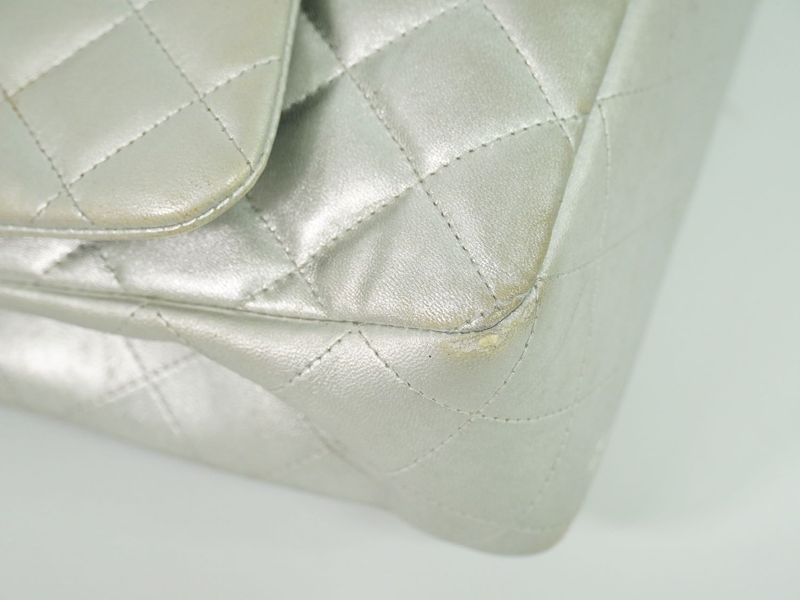 Authentic Chanel Coco Mark Matelasse Single Flap Chain Shoulder Bag Pochette