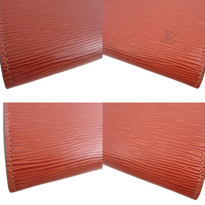 Louis Vuitton M52943 Epi Pochette Axe Soir Kenyan Brown Accessory Pouch 0982