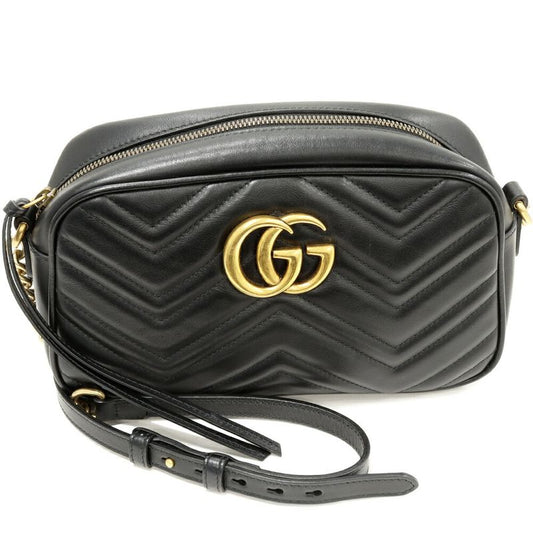 Gucci Chain Shoulder Bag GG Marmont Small Camera Bag Chevron Quilted Leather