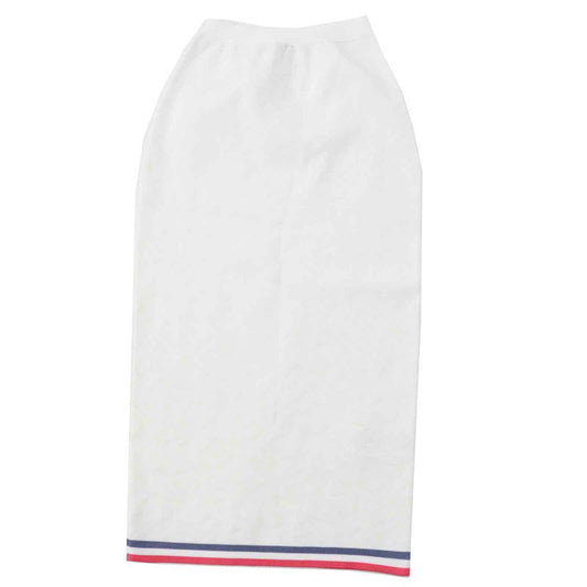 Fendi 2023 Fzq719 ANZE Logo Pattern Long Tight Skirt White Pink Gray 36 Made