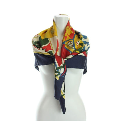 Gucci Large Scarf Shawl Logo All Over Pattern Multicolor