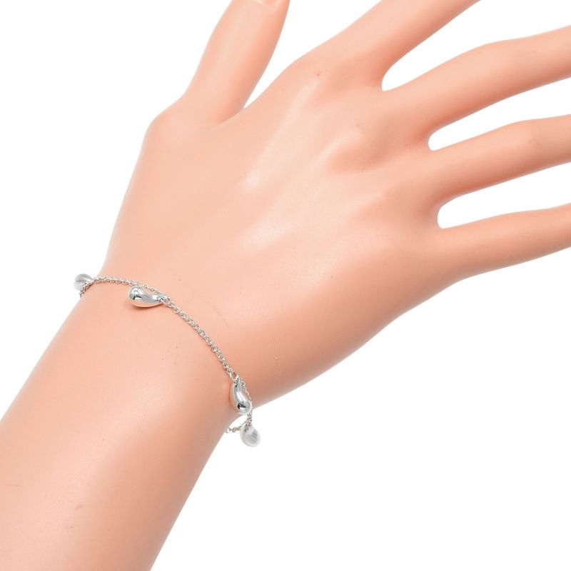 Tiffany & Co Teardrop 5 Motif Silver 925 Ladies 6.2g Bracelet