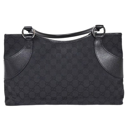 Gucci GG Pattern Tote Handbag GG Canvas Black 80bs141