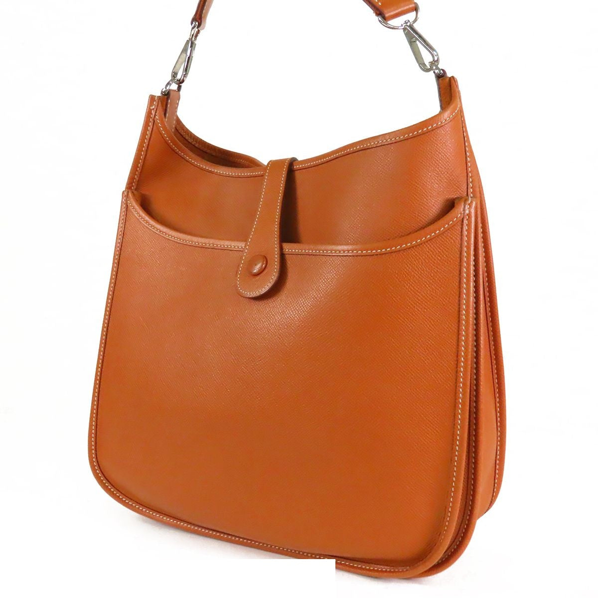 Hermes Evelyne 2 GM Gold Silver Epsom Shoulder Bag — view 2