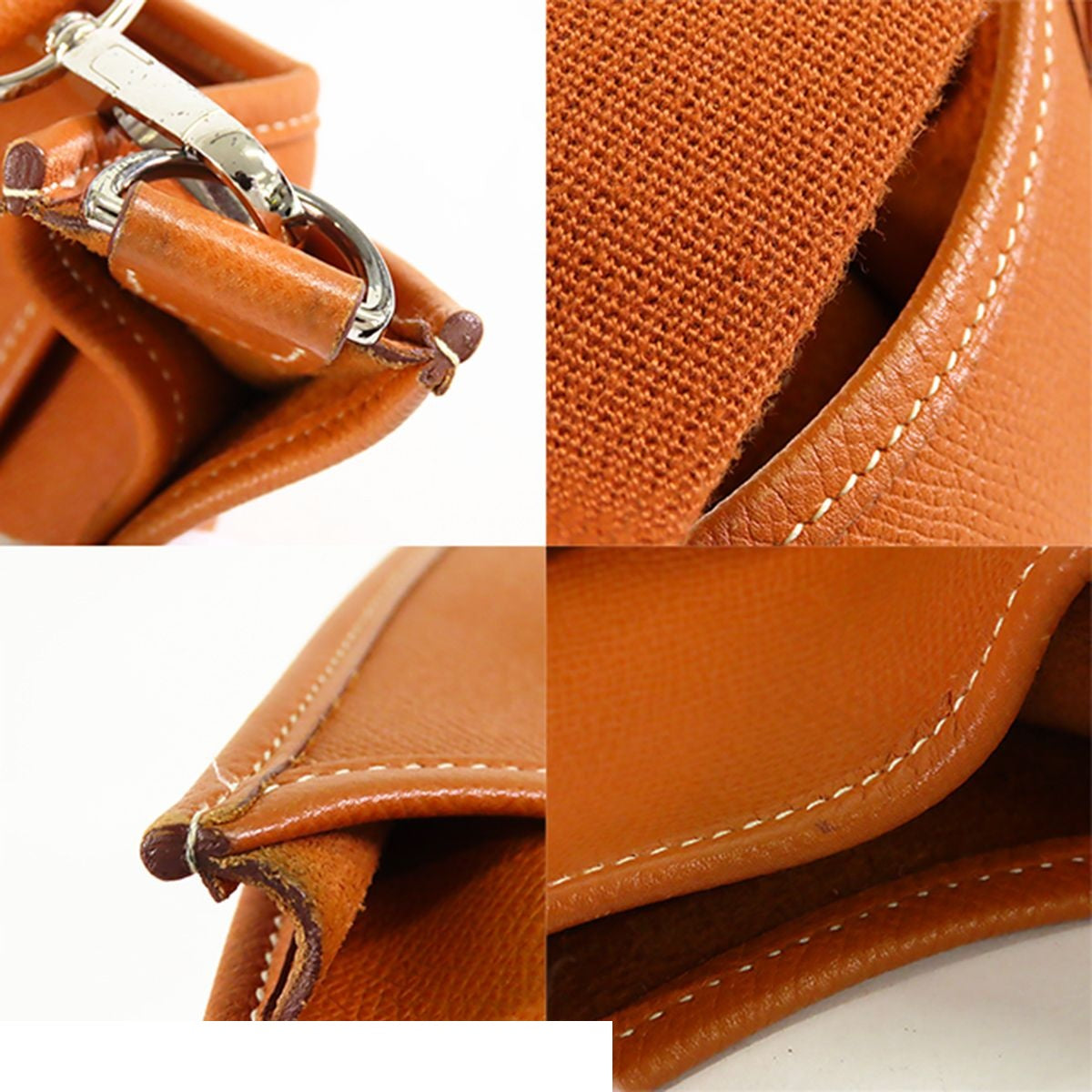 Hermes Evelyne 2 GM Gold Silver Epsom Shoulder Bag — view 6