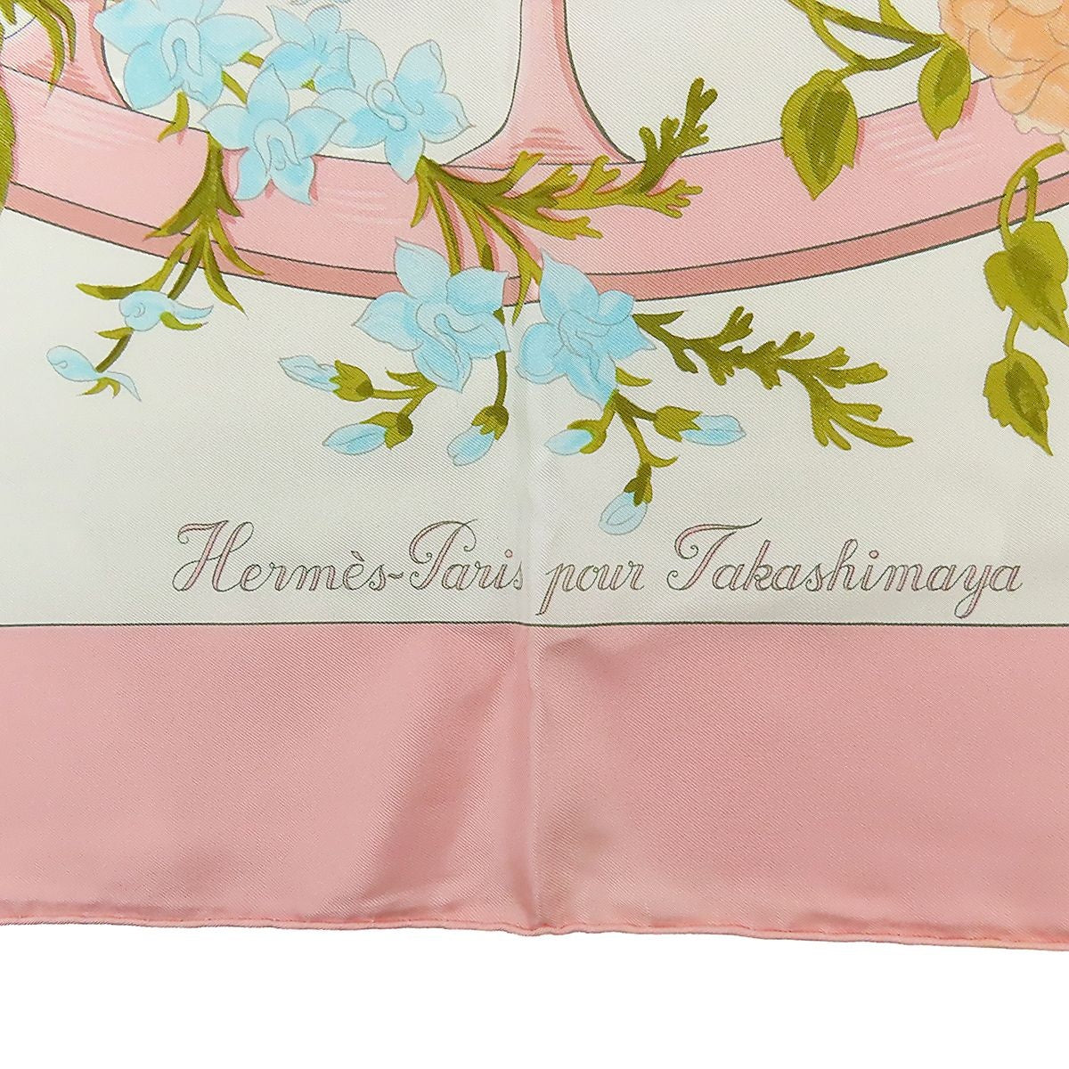 Hermes Carre 90 Romantic Pink Multicolor Silk Scarf — view 3