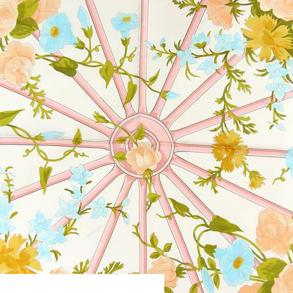 Hermes Carre 90 Romantic Pink Multicolor Silk Scarf — view 5