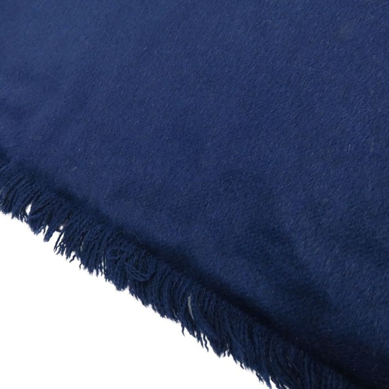 Hermes Scarf Silk Angora Blue Navy Apparel Shawl Fashionable Women Ladies Women