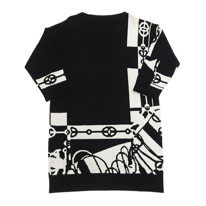 Hermes Knit Dress Kraketis Chaine Dancre 34 BK 2 E2506 D2
