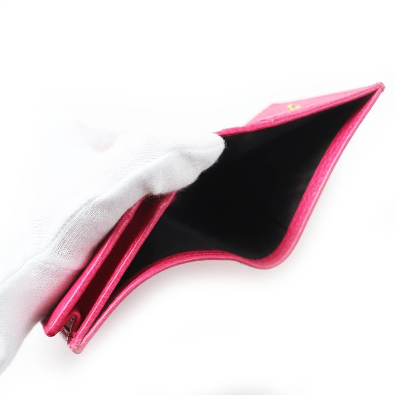 Gucci 456126 GG Marmont Leather Mini Wallet/bifold Wallet Shocking Pink Gold