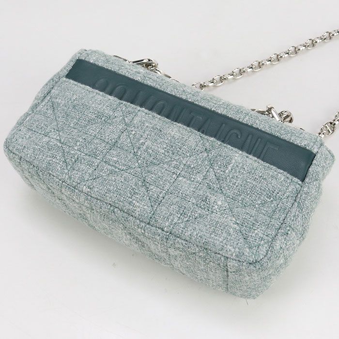 DIOR Small Cannage Dior Caro M9241 Shoulder Bag Tweed Women's