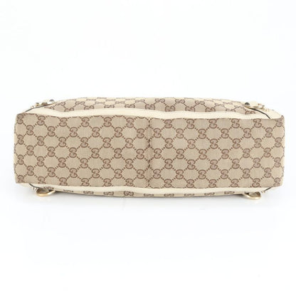 Gucci GG Canvas Abby 141472 Leather Tote Bag Shoulder Hand A4 Beige Women's EME