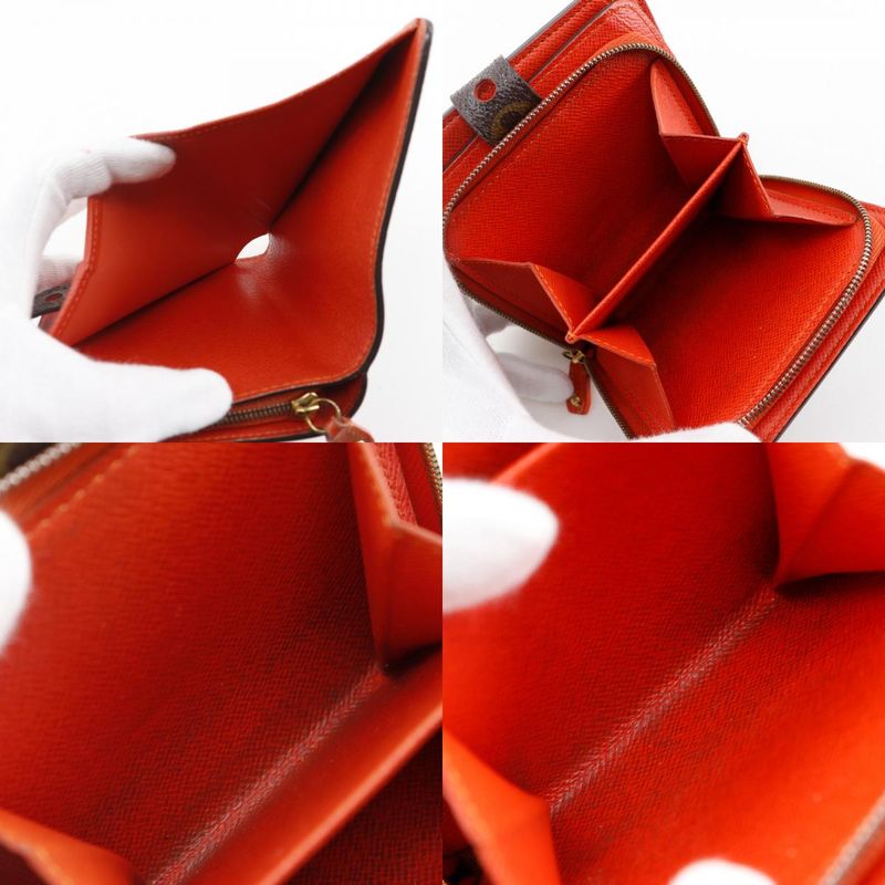 Louis Vuitton Compact Zip Perforated M95189 Monogram Perfot Orange Mi0046
