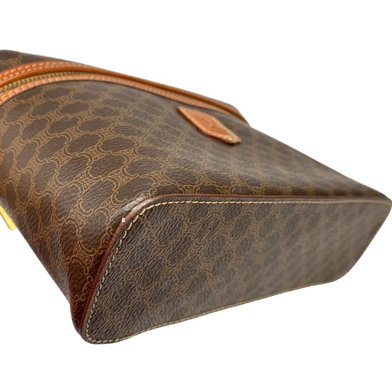 0322 Celine Vanity Bag Macadam Brown Celine