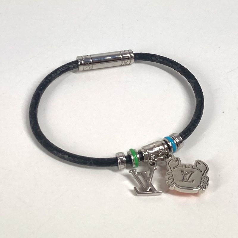 Louis Vuitton Bracelet Keep It Club M8822e Monogram Eclipse Canvas Black