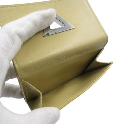 Bottega Veneta Triangle Tiny Wallet Calfskin Gold Hardware Silver Hardware