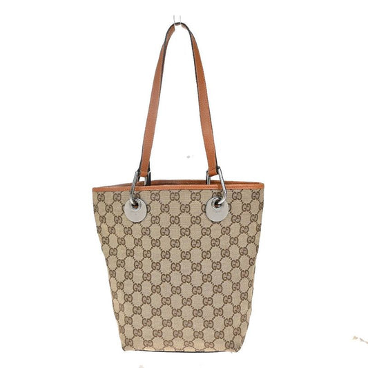 Gucci Shoulder Tote Bag Canvas Leather Brown 36ka917