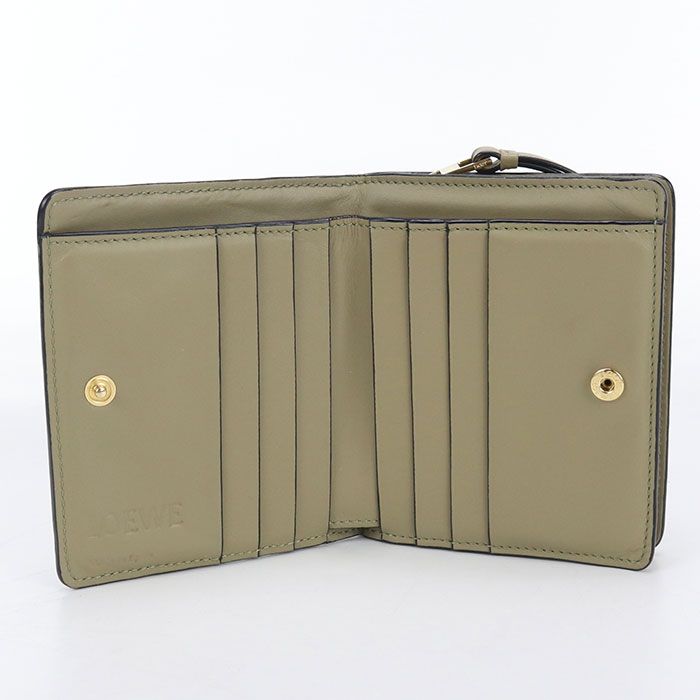 Loewe Compact Zip Wallet Puzzle C510z41x01 Bifold Wallet Leather Women