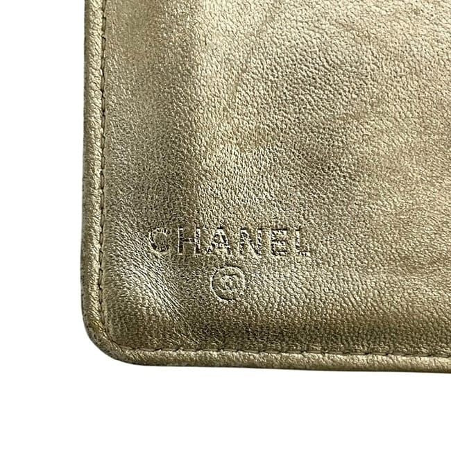 Chanel Bifold Long Wallet Gold Icon Symbol Charm — view 5