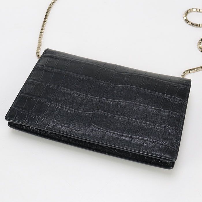 Balenciaga 444168 Chain Wallet Leather Women