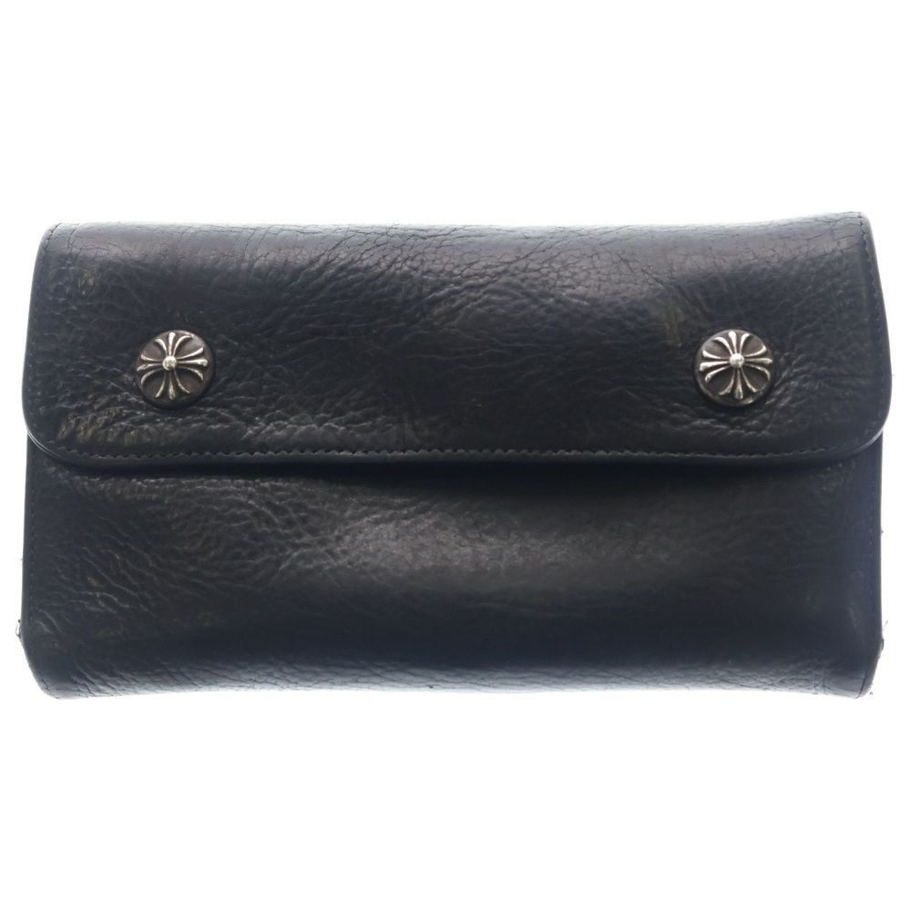 Chrome Hearts Wave Leather Wallet Black