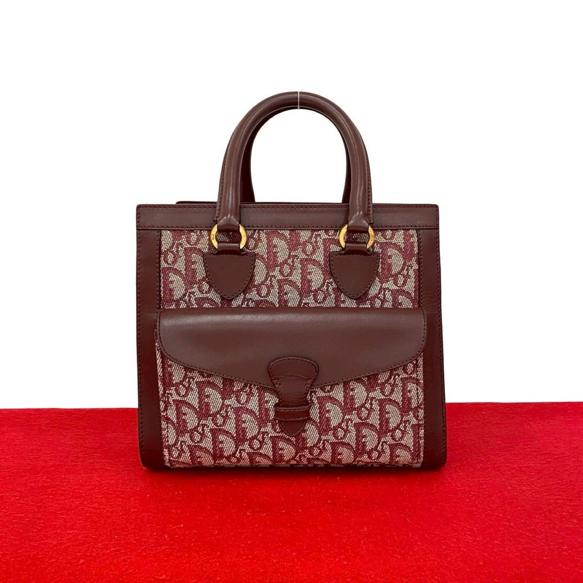 Dior Christian Trotter Pattern CD Logo Canvas Leather