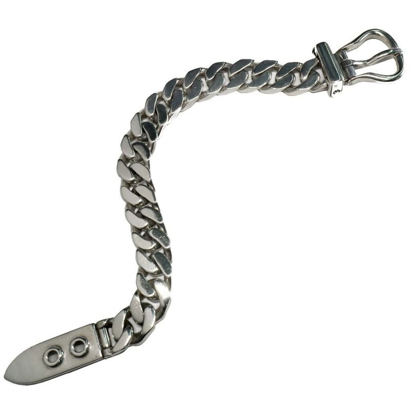 Hermes Bookle Serie MM AG 925 Silver Bracelet Accessories Men