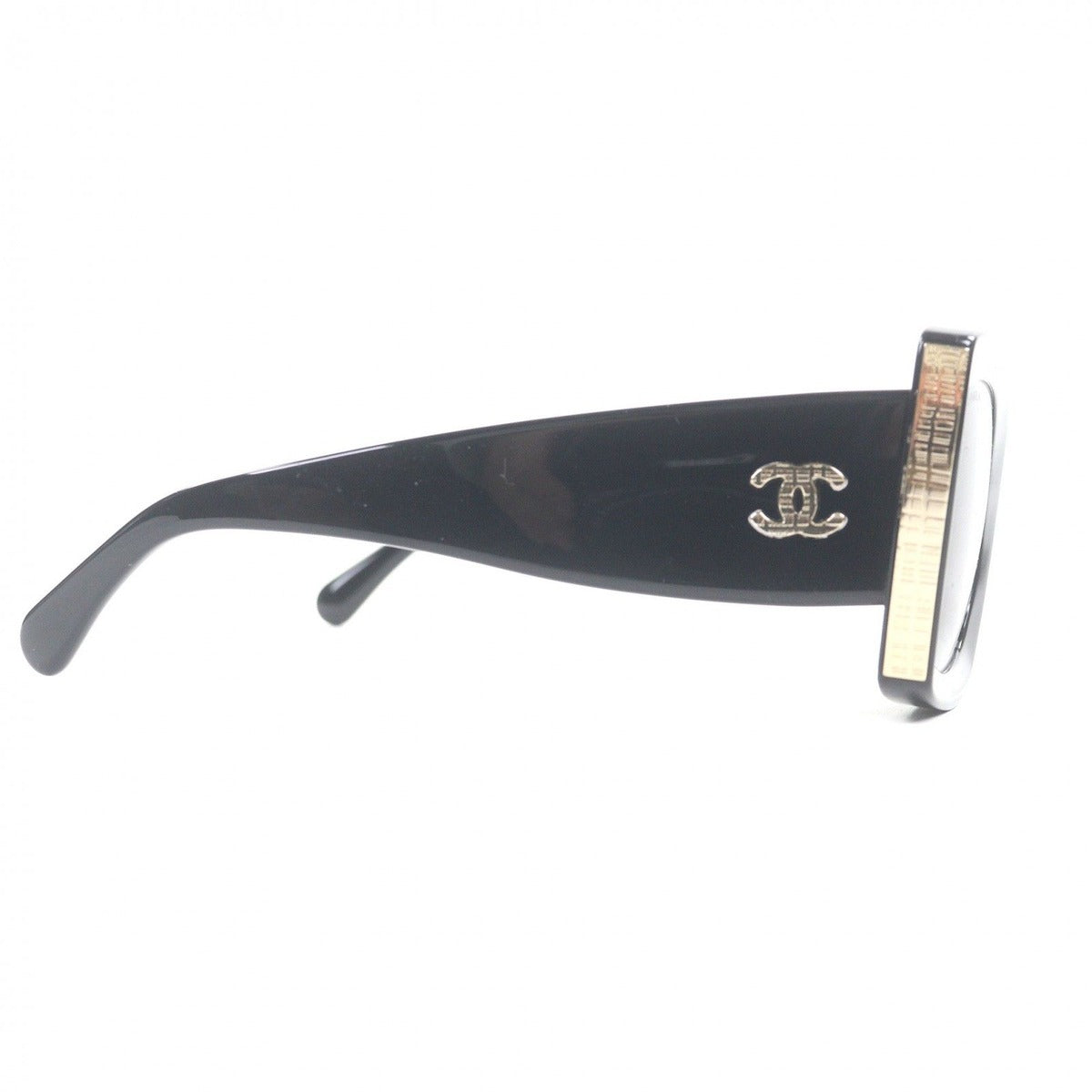 Chanel CC Logo Rectangle Shape Eyewear Sunglasses Book Gold — view 5