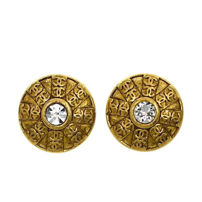 Chanel Earrings Gold Coco Mark GP