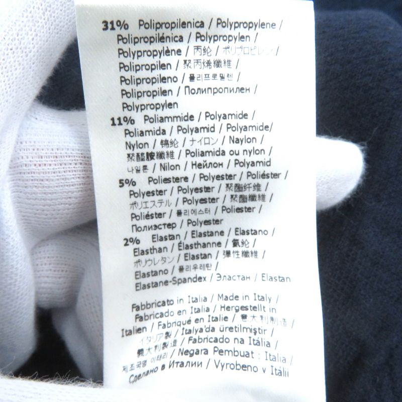 Fendi 2022 Fzq677 FF Logo Chain Knit Long Skirt Navy 40 Genuine