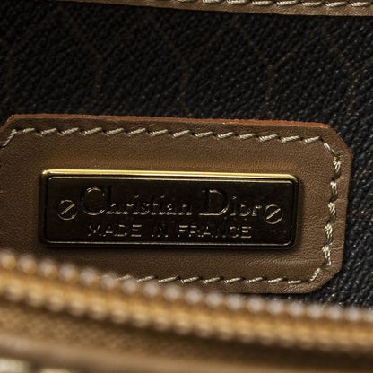 Dior Vintage Small Travel Boston Dark Gray Brown Honeycomb Canvas Shoulder Bag — view 10
