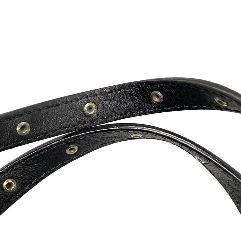 Dior/christian Dior Handbag Trotter Black And Dark Gray Studded/mini Bag Leather